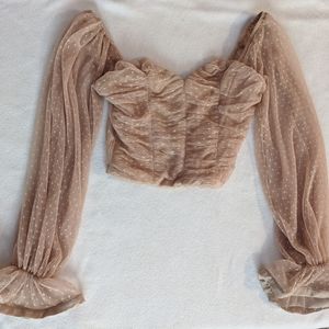 Long sleeve dressy crop top